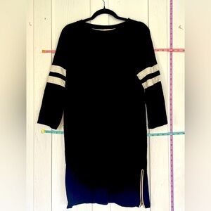 J.crew dress with white stipe and zip detail